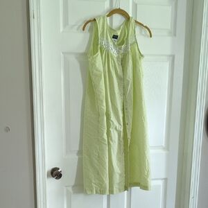 Basic Editions Light Green Pajama Dress